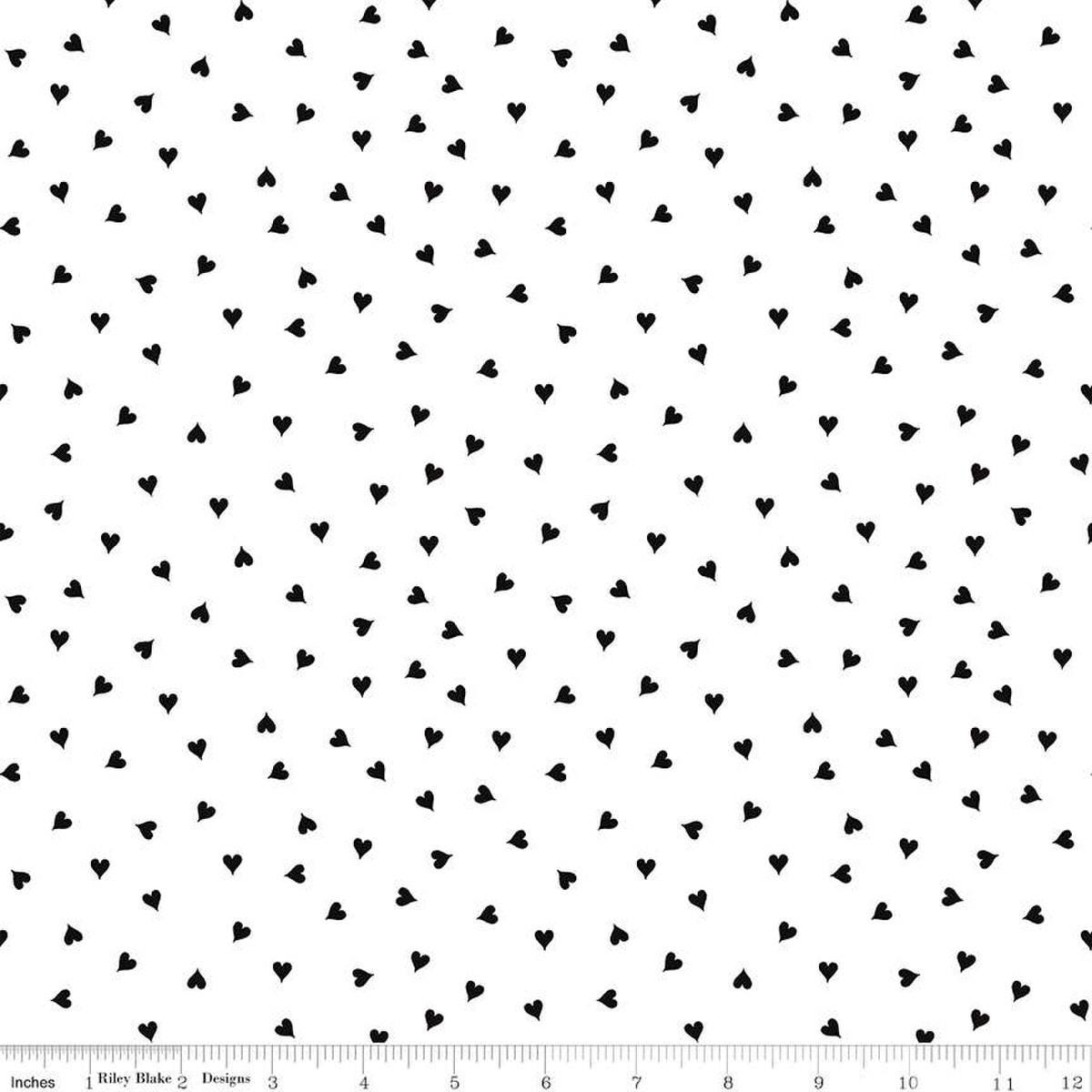 Image of the Take Heart Small Hearts White quilting cotton fabric by J. Wecker Frisch for Riley Blake Designs. Features scattered small hearts on a white background.
Cute Little Fabric Shop