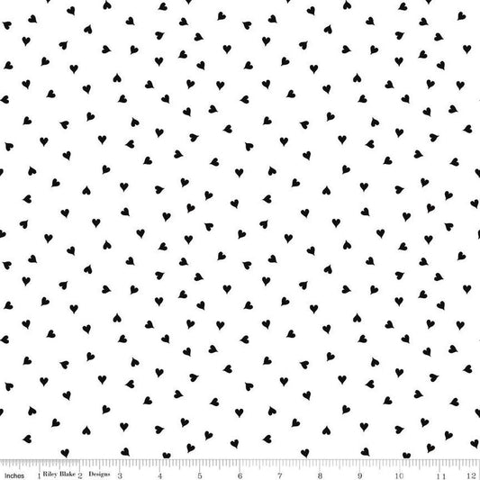 Image of the Take Heart Small Hearts White quilting cotton fabric by J. Wecker Frisch for Riley Blake Designs. Features scattered small hearts on a white background.
Cute Little Fabric Shop