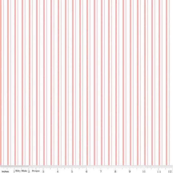 Image of the Take Heart Stripe Pink quilting cotton fabric by J. Wecker Frisch for Riley Blake Designs. Features pink stripes on a white background.
Cute Little Fabric Shop