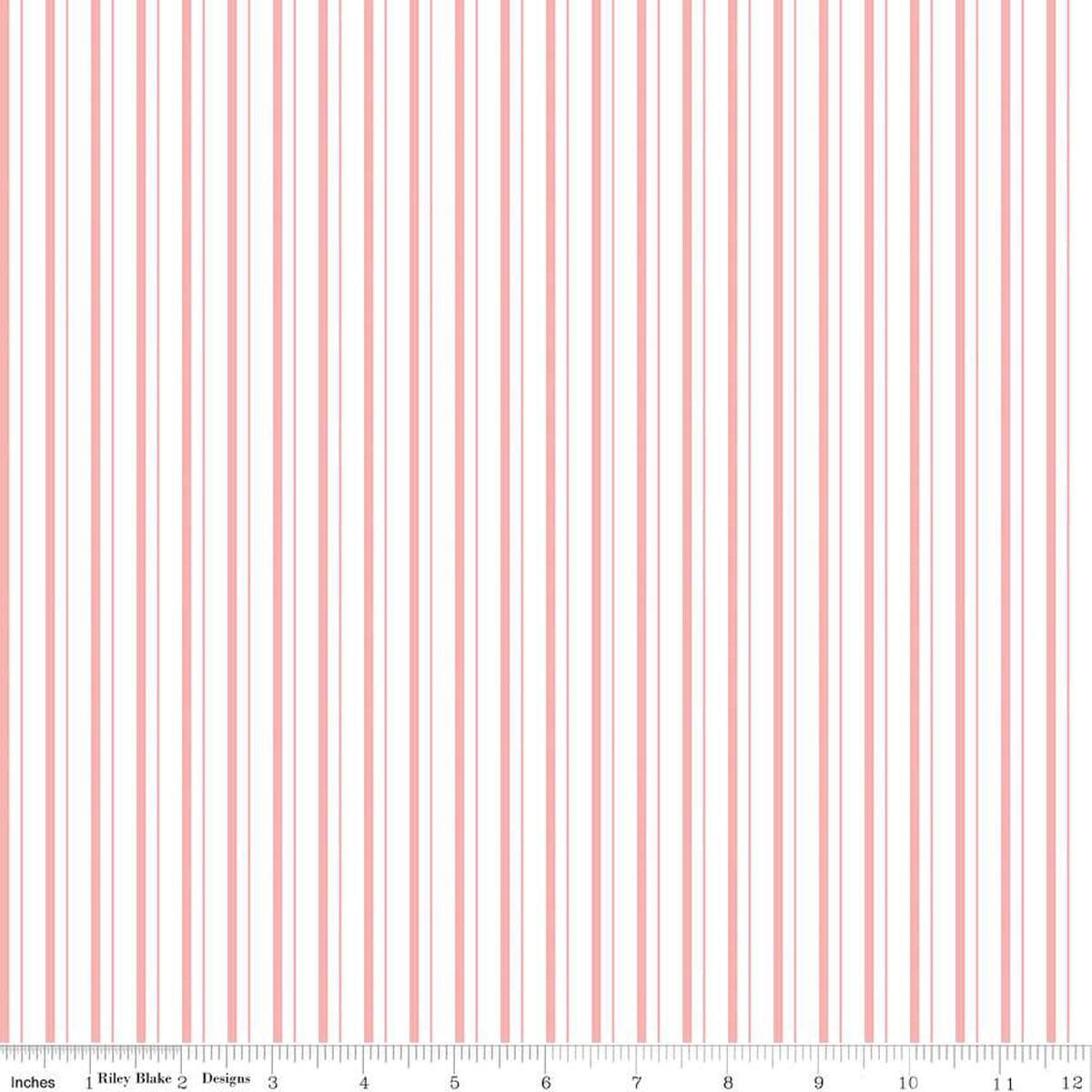 Image of the Take Heart Stripe Pink quilting cotton fabric by J. Wecker Frisch for Riley Blake Designs. Features pink stripes on a white background.
Cute Little Fabric Shop
