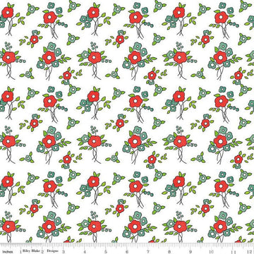 Image of the Take Heart Floral White quilting cotton fabric by J. Wecker Frisch for Riley Blake Designs. Features small blossoms on a white background.
Cute Little Fabric Shop