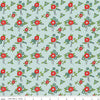 Image of the Take Heart Floral Aqua quilting cotton fabric by J. Wecker Frisch for Riley Blake Designs. Features small blossoms on a blue aqua background.
Cute Little Fabric Shop