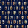 SALE Wizards and Warriors Swords and Shields 30241 Navy N - QT Fabrics  - Quilting Cotton Fabric