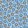 10" End of Bolt - SALE Hanukkah Festival Star of David Toss 30275 Blue B - by QT Fabrics - Quilting Cotton Fabric