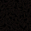 SALE Creepin' It Real Sitched Skulls 30391 Black J - QT Fabrics - Halloween - Quilting Cotton Fabric