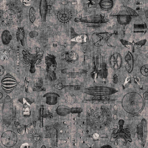 SALE Steampunk Adventures 29568 Blender K - by QT Fabrics - Victorian Motifs - Quilting Cotton Fabric