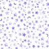 DEAL MINKY Lil' Wizards Moon & Stars 60" Wide 30555 Purple - QT Fabrics - Crescent Moons - 100% Polyester