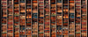 Bookworm Book Shelves Stripe 30446 Black J - - QT Fabrics - Vintage Books  - Quilting Cotton Fabric
