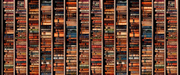 Bookworm Book Shelves Stripe 30446 Black J - - QT Fabrics - Vintage Books  - Quilting Cotton Fabric