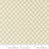 Image of the Farmstead Gingham Linen quilting cotton fabric by Stacy Iest Hsu for Moda Fabrics. Features printed diagonal gingham on a beige background. 
Cute Little Fabric Shop