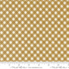 Image of the Farmstead Gingham Haystack quilting cotton fabric by Stacy Iest Hsu for Moda Fabrics. Features printed diagonal gingham on a mustard background. 
Cute Little Fabric Shop