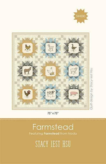 Image of the Farmstead quilt pattern by Stay Iest Hsu for Moda Fabrics. Features farm animals on a quilt.
Cute Little Fabric Shop