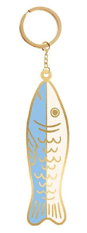 Image of the Sardine Keychain by Alexia Abegg for Moda Fabrics. Features a sardine on a keychain. 
Cute Little Fabric Shop