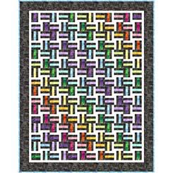 Image of the Vibe 45&quot; Woven Wonders Quilt Pattern by QT Fabrics. Features a pattern of lines and rectangles on a white background.
Cute Little Fabric Shop
