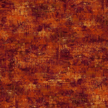 Image of the Vibe Mottled Blender Rust quilting cotton fabric by QT Fabrics. Features a red orange textured fabric. 
Cute Little Fabric Shop