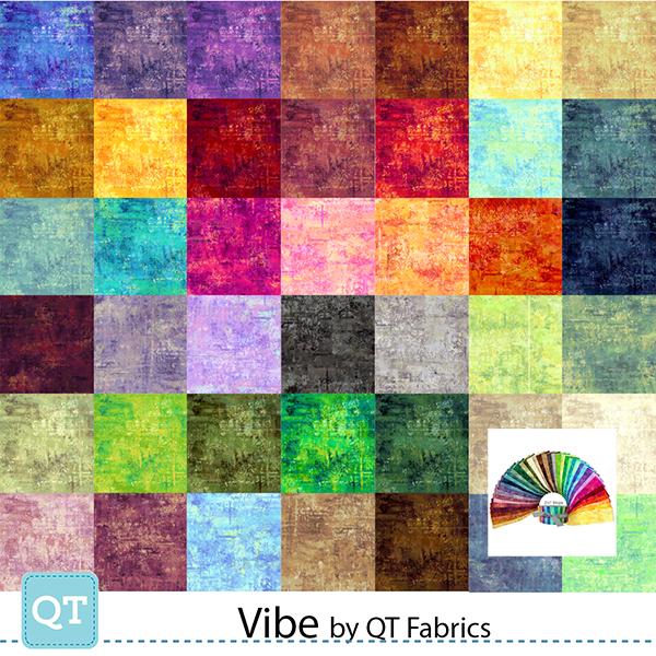 Image of the Vibe Rolie Polie Jelly Roll with quilting cotton fabrics by QT Fabrics. Features a collage of the colors in the stacker.
Cute Little Fabric Shop