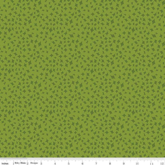 Image of the Curated Blooms On Point Green quilting cotton fabric by Judi Madsen for Riley Blake Designs. Features small tone on tone diamonds on a green background.
Cute Little Fabric Shop