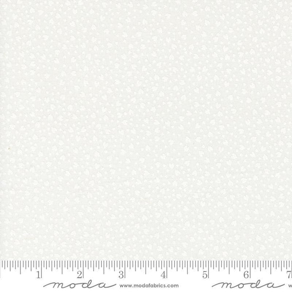 Image of the Shine Love Cloud White quilting cotton fabric by Sweetwater for Moda Fabrics. Features small hearts on a white background. 
Cute Little Fabric Shop