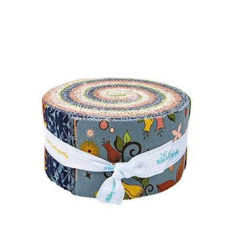 Image of the Curated Blooms rolie polie with quilting cotton fabric by Riley Blake Designs. Features floral fabrics. 
Cute Little Fabric Shop