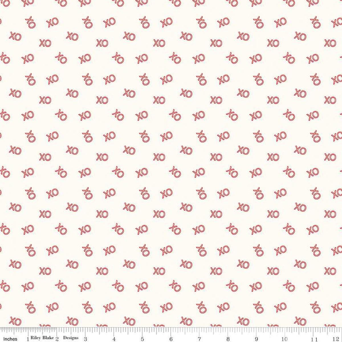 Image of the Sweetheart XO Cream quilting cotton fabric by My Minds Eye for Riley Blake Designs. Features Xs and Os on a cream background.
Cute Little Fabric Shop