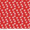 Image of the Sweetheart Heart Arrows Red quilting cotton fabric by My Minds Eye for Riley Blake Designs. Features conversation hearts and arrows on a red background.
Cute Little Fabric Shop