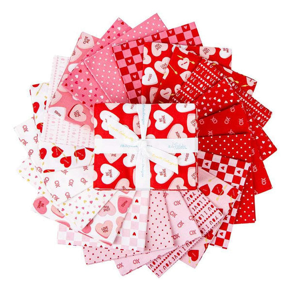 SALE Sweetheart Fat Quarter Bundle - 21 pieces - Riley Blake Designs - Pre cut Precut - Valentine's Day - Quilting Cotton Fabric