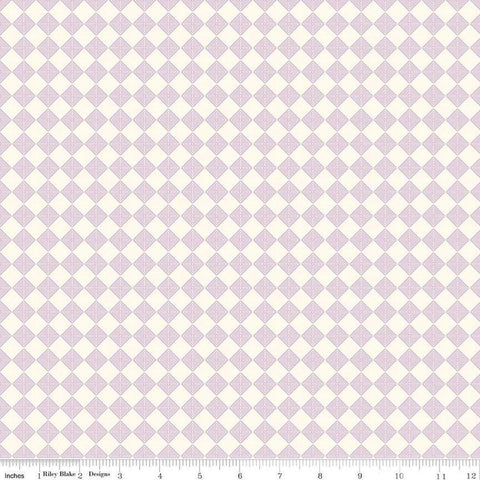 Let It Bloom Allotment C14286 Lilac by Riley Blake Designs - Blush Purple Geometric - Quilting Cotton Fabric