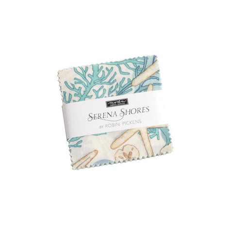 Image of the Serena Shores mini stacker by Robin Pickens for Riley Blake Designs. Features beach and ocean themed fabrics. 
Cute Little Fabric Shop