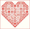 Image of the Endless Love Quilt Boxed Kit by Sandy Gervais for Riley Blake Designs. Features a heart quilt with a cream background. 
Cute Little Fabric Shop
