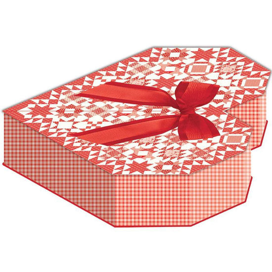 Image of the Endless Love Quilt Boxed Kit by Sandy Gervais for Riley Blake Designs. Features a heart quilt with a cream background. 
Cute Little Fabric Shop
