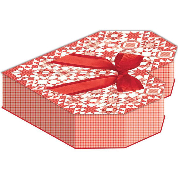 Image of the Endless Love Quilt Boxed Kit by Sandy Gervais for Riley Blake Designs. Features a heart quilt with a cream background. 
Cute Little Fabric Shop
