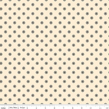 Image of the Cowboys Circle Stars Cream quilting cotton fabric by Echo Park Paper Co for Riley Blake Designs. Features circles with stars in the center on a cream white background.
Cute Little Fabric Shop