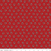 Image of the Cowboys Horseshoes Barn Red quilting cotton fabric by Echo Park Paper Co for Riley Blake Designs. Features horseshoes on a dark red background.
Cute Little Fabric Shop