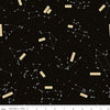 Image of the Outer Space by NASA Constellations Black Glow in the Dark quilting cotton fabric by NASA for Riley Blake Designs. Features stars and constellations on a black background. 
Cute Little Fabric Shop