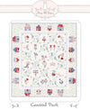 Image of the Central Park Quilt Pattern by Anne Sutton for Moda Fabrics. Features flowers and houses on a cream background. 
Cute Little Fabric Shop