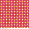 Image of the Celebrate Geo Orange quilting cotton fabric by Sue Daley for Riley Blake Designs. Features a geometric grid design with dots on a pink background
Cute Little Fabric Shop
