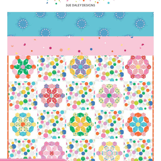 Image of the Celebrate Storyboard by Sue Daley for Riley Blake Designs. Features abstract geometric designs. 
Cute Little Fabric Shop