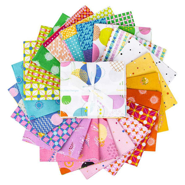 Image of the Celebrate Fat Quarter Bundle by Sue Daley for Riley Blake Designs. Features abstract geometric designs. 
Cute Little Fabric Shop