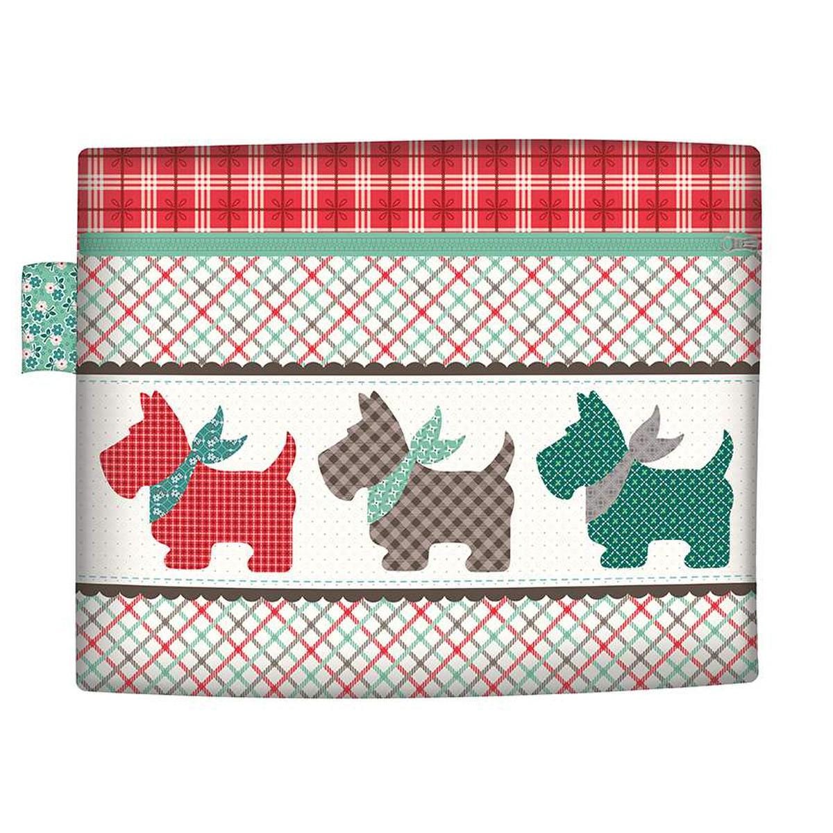 Image of the Home Decor Zippy Bags 3 Panel by Lori Holt for Riley Blake Designs. Features a lightweight canvas bag with little dots with a red background.
Cute Little Fabric Shop