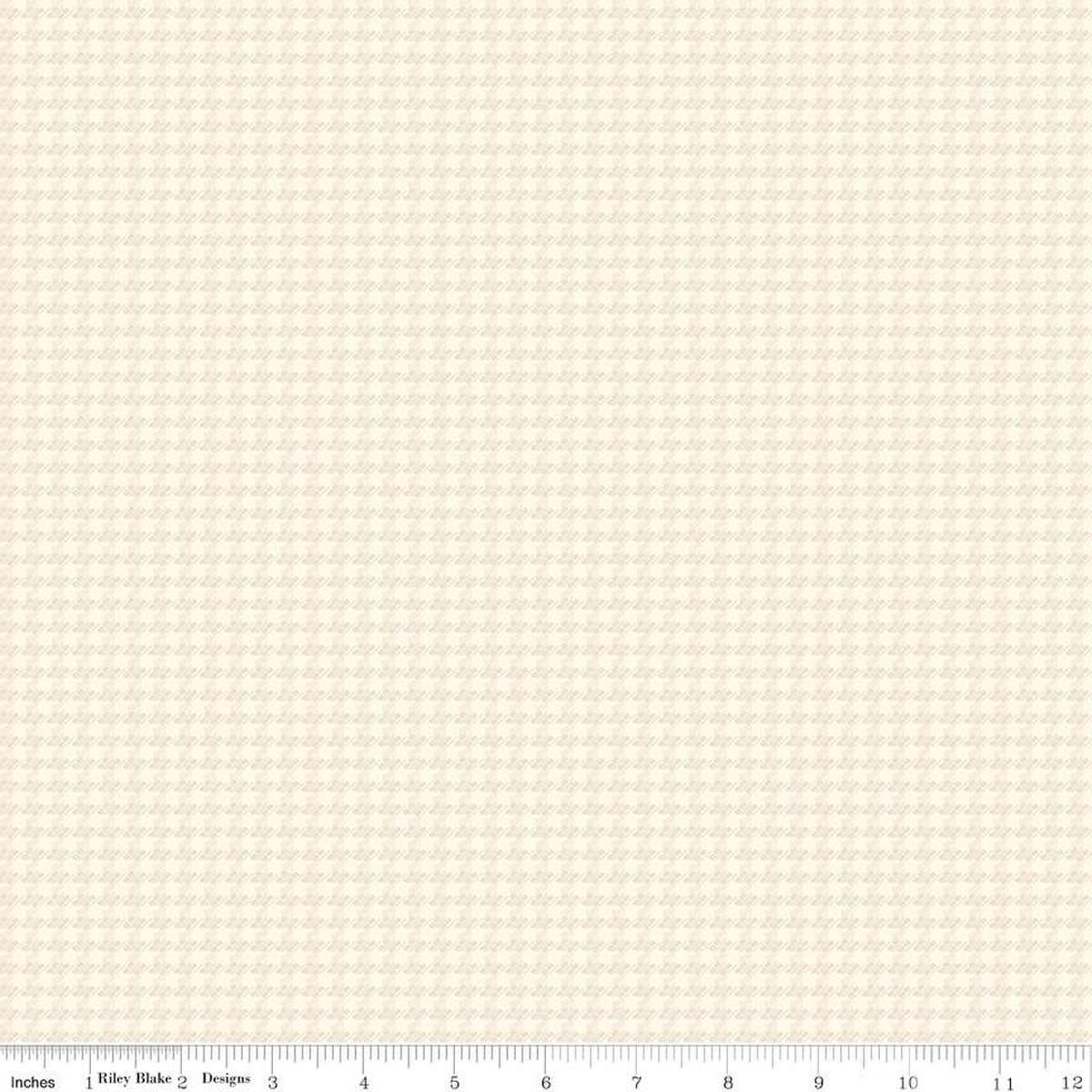 Image of the Stitchers Flannel Houndstooth Cream flannel fabric by Vicki McCarty for Riley Blake Designs. Features small houndstooth patterns on a cream white background.
Cute Little Fabric Shop