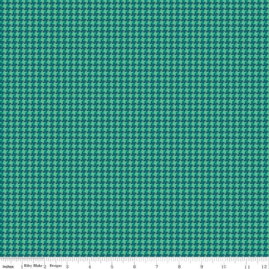 Image of the Stitchers Flannel Houndstooth Caribbean flannel fabric by Vicki McCarty for Riley Blake Designs. Features small houndstooth patterns on a teal background.
Cute Little Fabric Shop