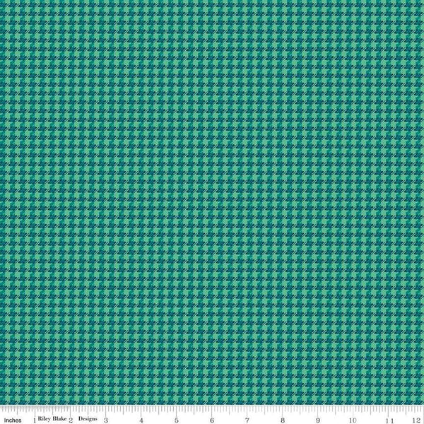 Image of the Stitchers Flannel Houndstooth Caribbean flannel fabric by Vicki McCarty for Riley Blake Designs. Features small houndstooth patterns on a teal background.
Cute Little Fabric Shop