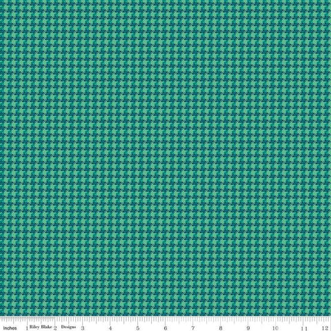 Image of the Stitchers Flannel Houndstooth Caribbean flannel fabric by Vicki McCarty for Riley Blake Designs. Features small houndstooth patterns on a teal background.
Cute Little Fabric Shop