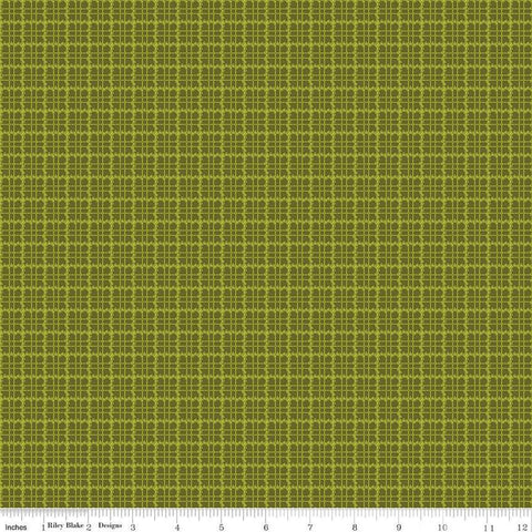 Image of the Stitchers Flannel Plaid Green flannel fabric by Vicki McCarty for Riley Blake Designs. Features a small plaid patterns on a green background.
Cute Little Fabric Shop