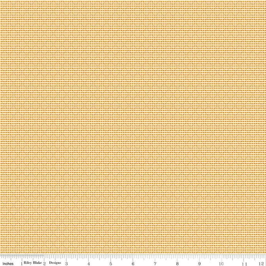 Image of the Stitchers Flannel Railroad Stripe Gold flannel fabric by Vicki McCarty for Riley Blake Designs. Features small checked plaid with a diagonal grid on a gold background.
Cute Little Fabric Shop