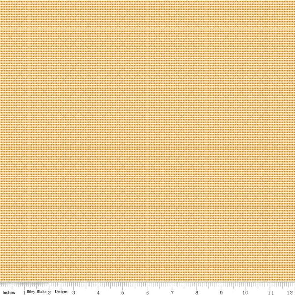 Image of the Stitchers Flannel Railroad Stripe Gold flannel fabric by Vicki McCarty for Riley Blake Designs. Features small checked plaid with a diagonal grid on a gold background.
Cute Little Fabric Shop