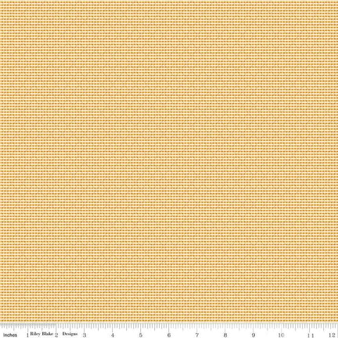 Image of the Stitchers Flannel Railroad Stripe Gold flannel fabric by Vicki McCarty for Riley Blake Designs. Features small checked plaid with a diagonal grid on a gold background.
Cute Little Fabric Shop