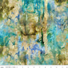 Image of the Expressions Batiks Express Yourself! Abstract Caribbean Shale quilting cotton fabric by Riley Blake Designs. Features an abstract pattern on a green background. 
Cute Little Fabric Shop