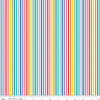 Image of the 1/8" Stripe Rainbow quilting cotton fabric by Riley Blake Designs. Features a striped fabric with rainbow colors. 
Cute Little Fabric Shop