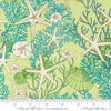 Serena Shores Shells Kelp quilting cotton fabric by Robin Pickens for Moda Fabrics. Features seashells on a light green background. 
Cute Little Fabric Shop